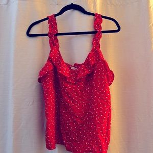 Flutter sleeve tank top